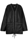 Rotate Birger Christensen Rotate Textured Oversized Jacket In Black