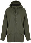 Rains Long Jacket Art 12020 Taglia Xs Green In Dark Green
