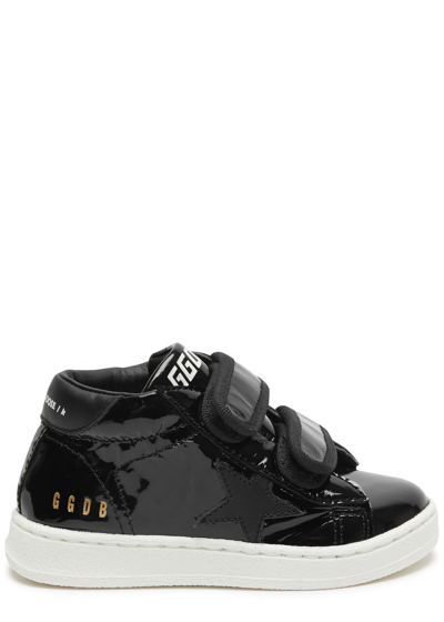 Golden Goose Kids June Patent Leather Trainers In Black