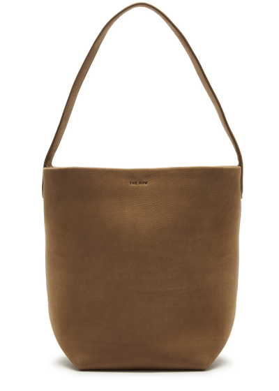 The Row Park Small Nubuck Tote In Neutral