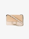 CHLOÉ CHLOÉ CEMENT PINK FAYE SMALL LEATHER AND SUEDE SHOULDER BAG,CHC15US127H2O12209004