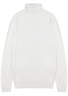 John Smedley Roll Neck Sweater Long Sleeves In White