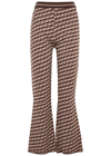 Diane Von Furstenberg Geometric-pattern Jacquard Flared Trousers In Multicoloured