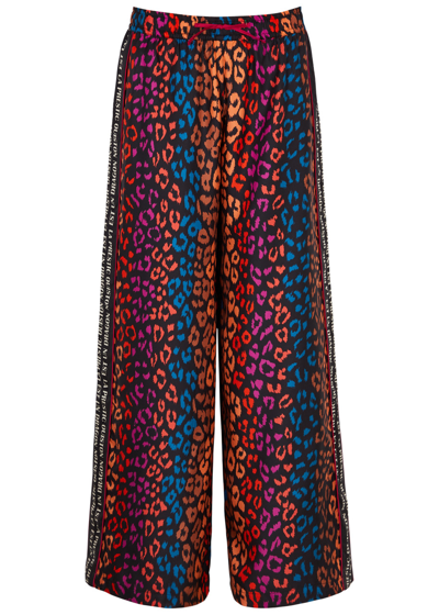 La Prestic Ouiston Ring Printed Silk-satin Trousers In Multicoloured