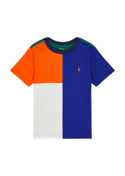 Ralph Lauren Polo  Kids Colour-blocked Cotton T-shirt (1.5-6 Years) In Multi