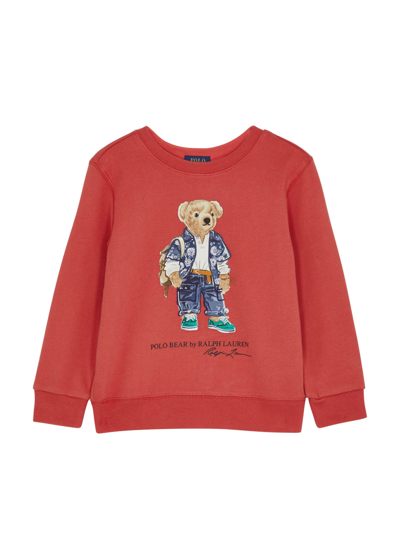 Ralph Lauren Polo  Kids Bear-print Cotton Sweatshirt (1.5-6 Years) In Black