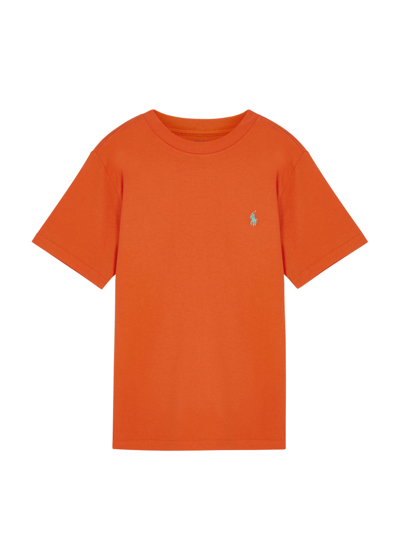 Polo Ralph Lauren Kids' Toddler And Little Boys Cotton Jersey Crewneck Tee In Flannel Orange