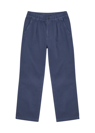 Ralph Lauren Polo  Kids Cropped Cotton Trousers (6-8 Years) In Navy