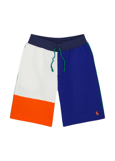 Ralph Lauren Polo  Kids Colour-blocked Cotton-blend Shorts (6-8 Years) In Multicoloured