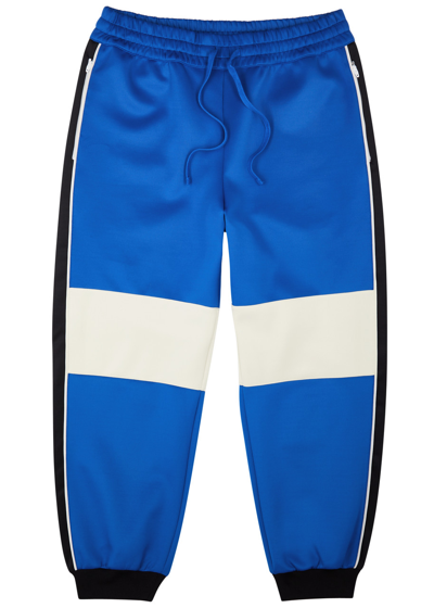 Gucci Striped Neoprene Sweatpants In Blue