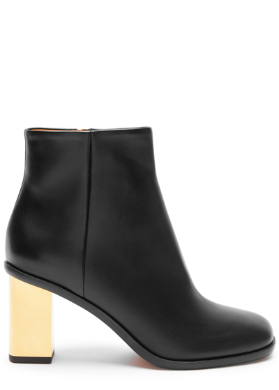 Chloé Chloe Rebecca 75 Leather Ankle Boots In Black