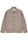 Frame Wool-blend Overshirt In Beige