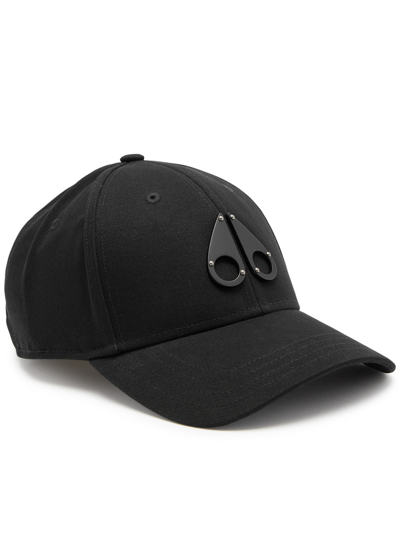 Moose Knuckles Icon Cotton-twill Cap In Black