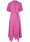 Stella Mccartney Silk Crêpe De Chine Shirt Dress In Pink