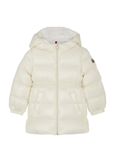 Moncler Kids Alis Quilted Shell Parka In Cream