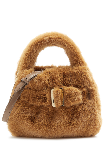 Boyy Scrunchy Faux Fur Top Handle Bag