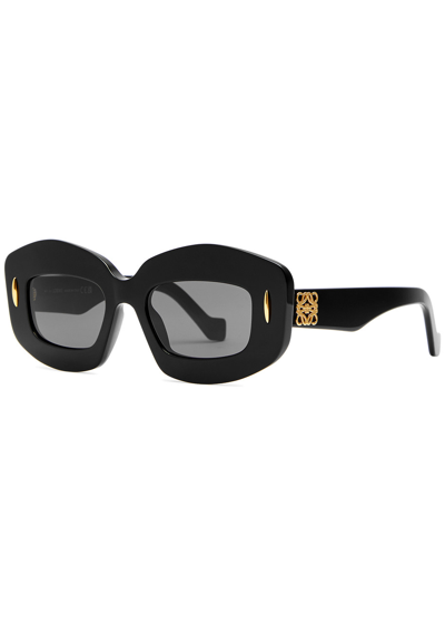 Loewe Oversized Oval-frame Sunglasses In Black