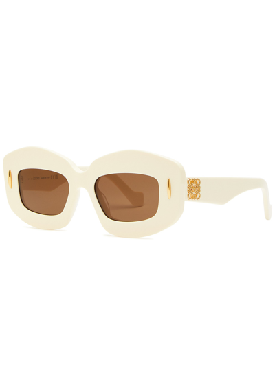 Loewe Oversized Oval-frame Sunglasses In Brown