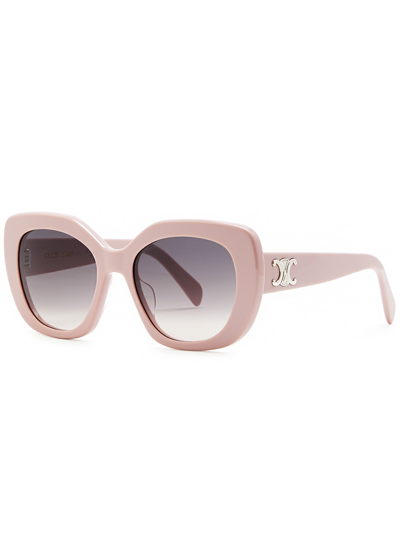 Celine Oversized Round-frame Sunglasses In Pink