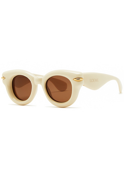 Loewe Oversized Round-frame Sunglasses In Brown