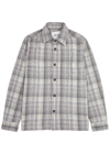 Nn07 Frode Plaid Wool-blend Overshirt In Grey