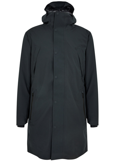 Alpha Tauri Koov Hooded Shell Coat In Black