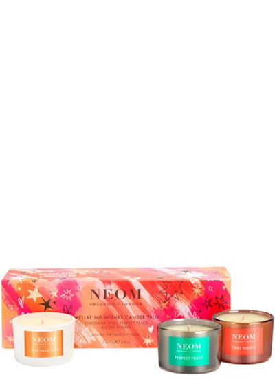 Neom Wellbeing Wishes Candle Trio (3 X 75g) In Multi