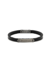 SAINT LAURENT LOGO LEATHER BRACELET