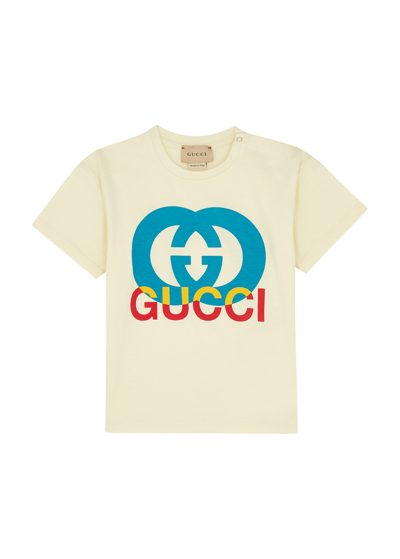 Gucci Kids Logo-print Cotton T-shirt In White