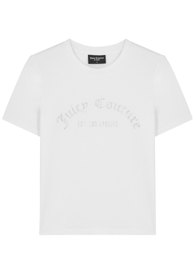 Juicy Couture Noah Logo-embellished Cotton T-shirt In White