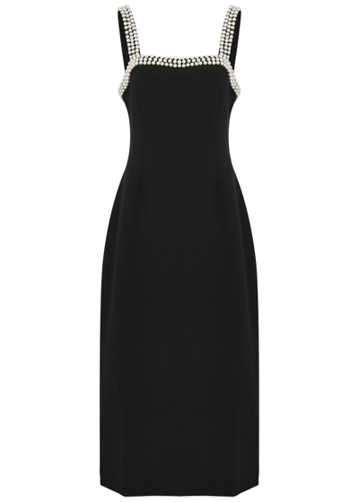 Odd Muse Ultimate Muse Embellished Stretch-crepe Midi Dress In Black