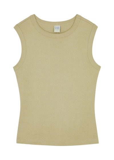 Flore Flore Esmee Cotton Tank In Khaki