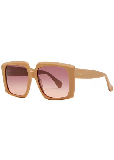 Max Mara Oversized Square-frame Sunglasses In Brown
