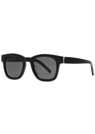Saint Laurent Slm124 Wayfarer-style Sunglasses In Black