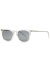 Saint Laurent Round-frame Sunglasses In Beige
