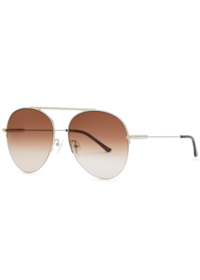 Gucci Aviator-style Sunglasses In Metallic