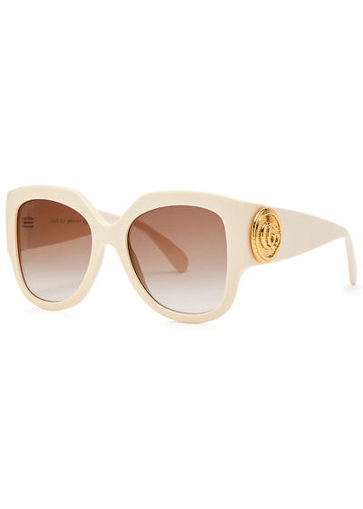 Gucci Square-frame Sunglasses In White