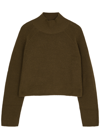 EILEEN FISHER EILEEN FISHER CROPPED RIBBED WOOL JUMPER