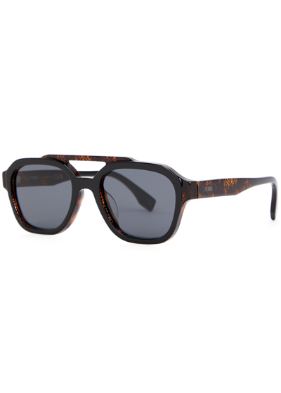 Fendi Wayfarer-style Sunglasses In Brown