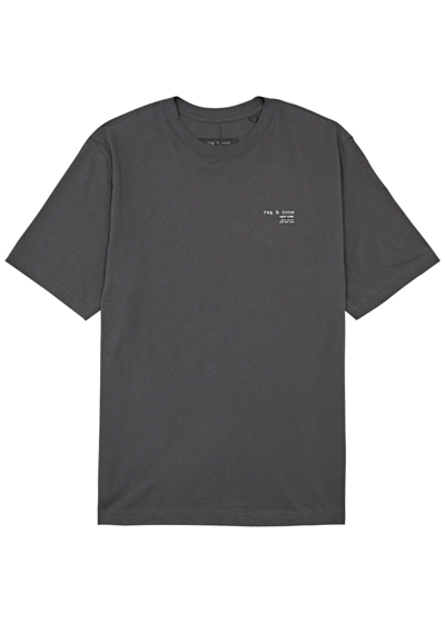 Rag & Bone Logo-print Cotton T-shirt In Black