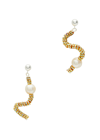 PEARL OCTOPUSS.Y PEARL OCTOPUSS. Y TINY SNAKES EMBELLISHED DROP EARRINGS