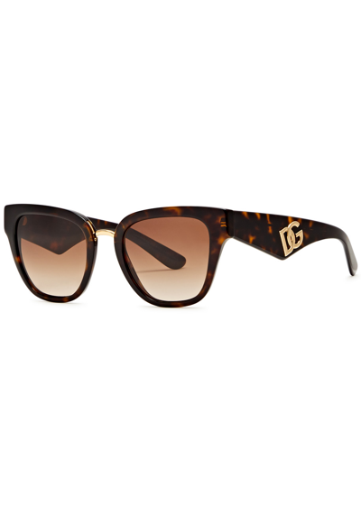 Dolce & Gabbana Cat-eye Sunglasses In Brown