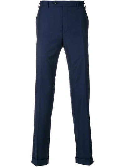 Canali Classic Super 150 Trousers In Blue