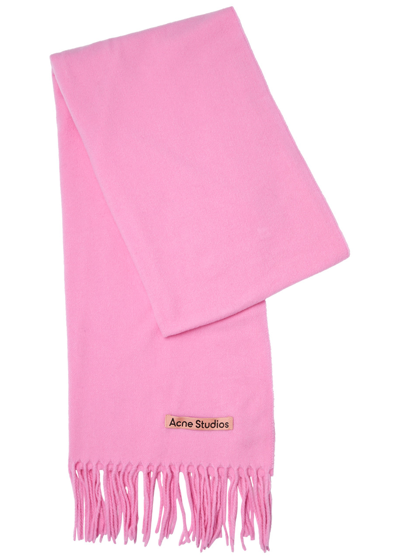 Acne Studios Canada Wool Scarf In Light Pink