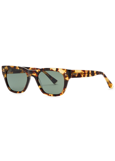 Taylor Morris Eyewear James Rectangle-frame Sunglasses In Brown
