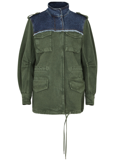 Chloé Utilitarian Safari Cotton Jacket In Green