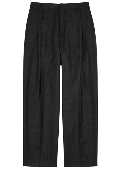 Dries Van Noten Phoenix Wool Trousers In Grey