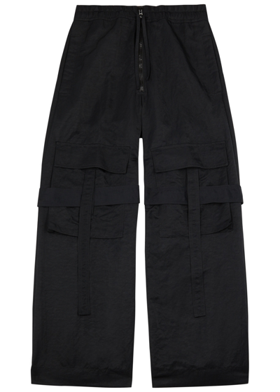 Dries Van Noten Primo Shell Cargo Trousers In Black