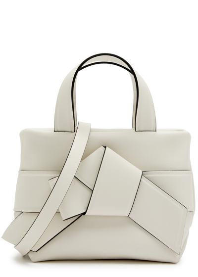 Acne Studios Musubi Micro Leather Top Handle Bag In White