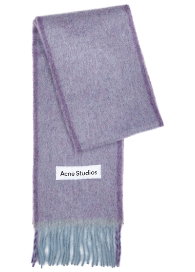 Acne Studios Vally Alpaca-blend Scarf In Purple